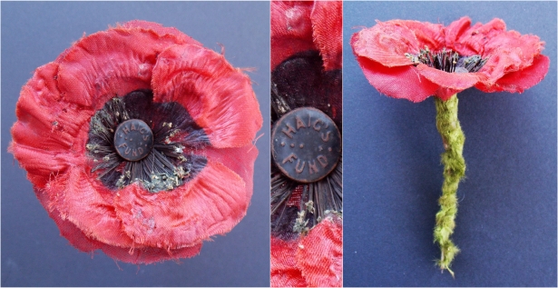 A “HAIG’S FUND” silk Remembrance Poppy. c1926-28 or 1930’s? Courtesy/© of Heather Anne Johnson.